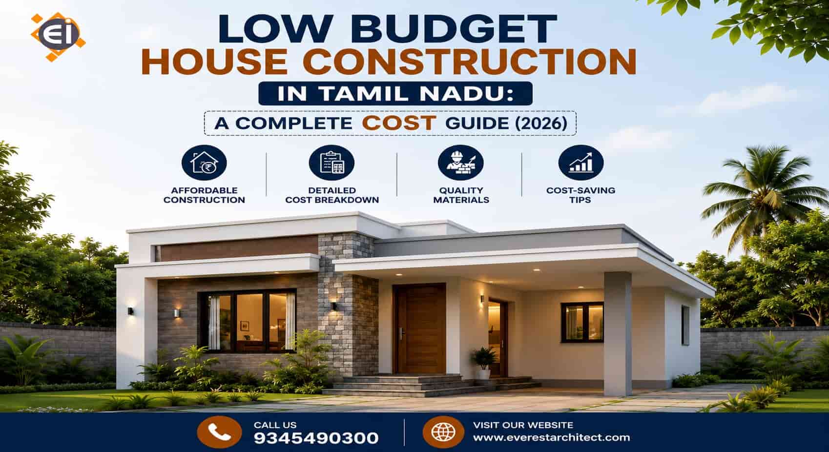 Low budget house construction in Nagercoil, Tamilnadu